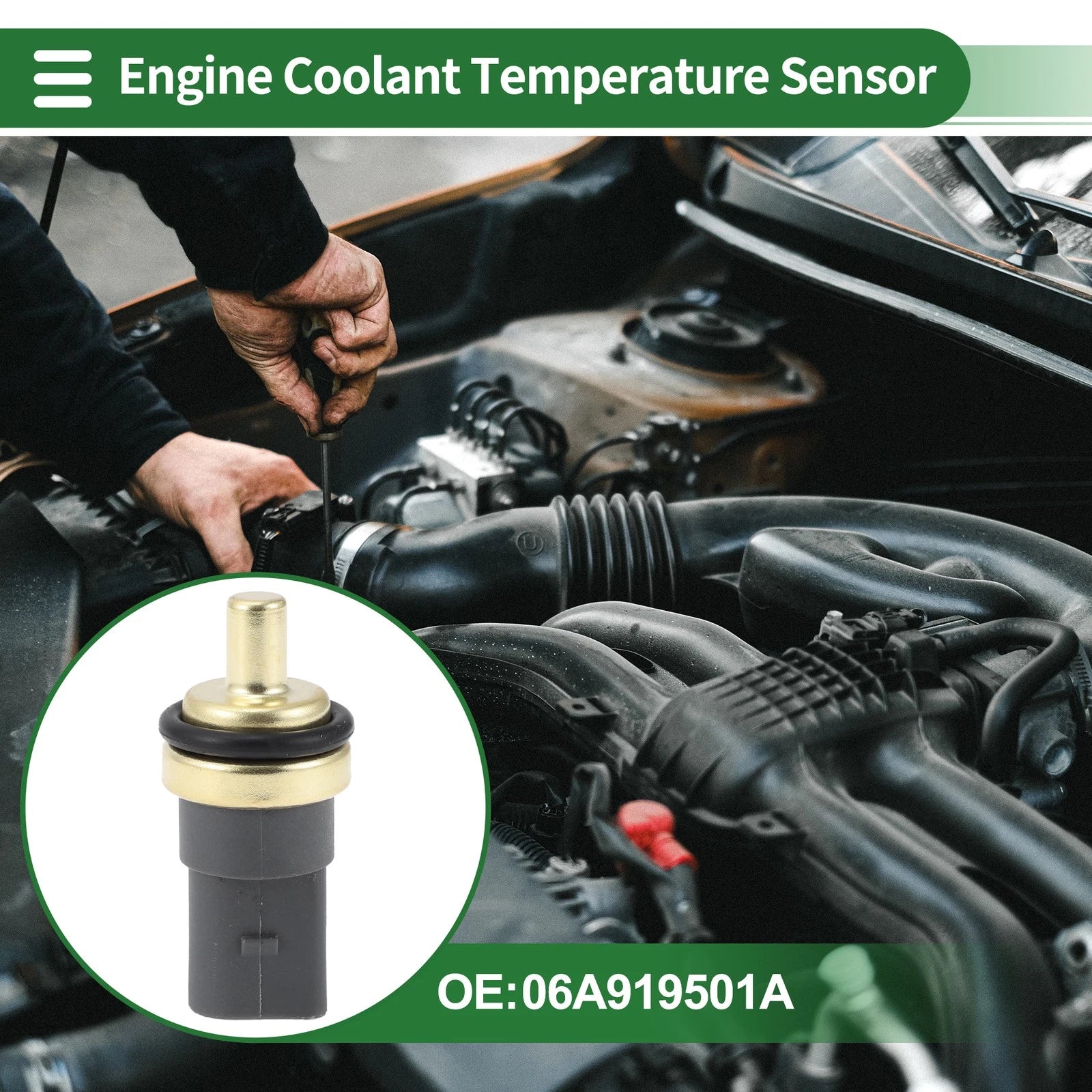 Engine Coolant Temperature Sensor No. 06A919501A for Audi A1 (2015)