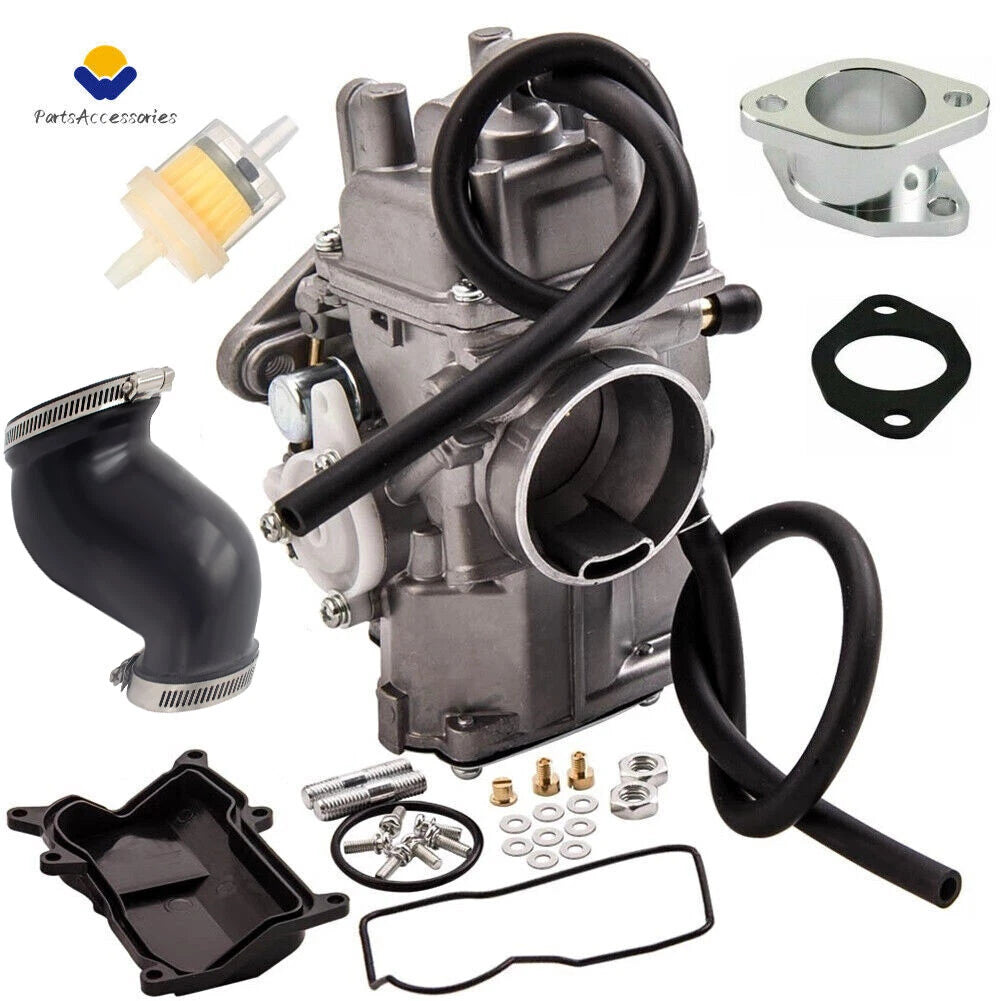 Carburetor + Air Box Cleaner Joint for Yamaha Warrior 350 YFM350X (1987–2004)