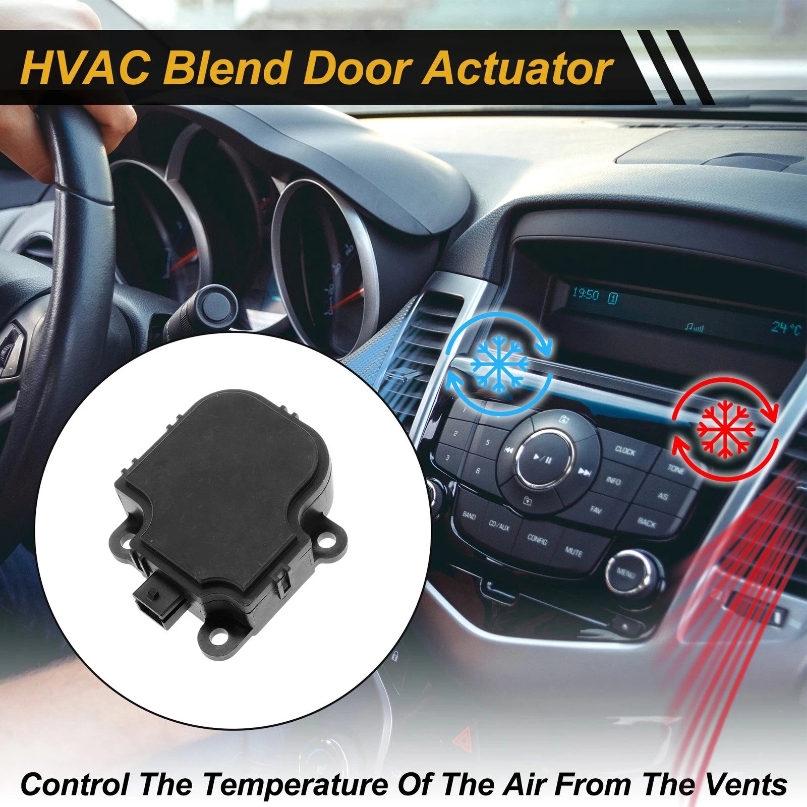 HVAC Heater Blend Door Actuator Replacement for Chevrolet Sonic (2012–2016)