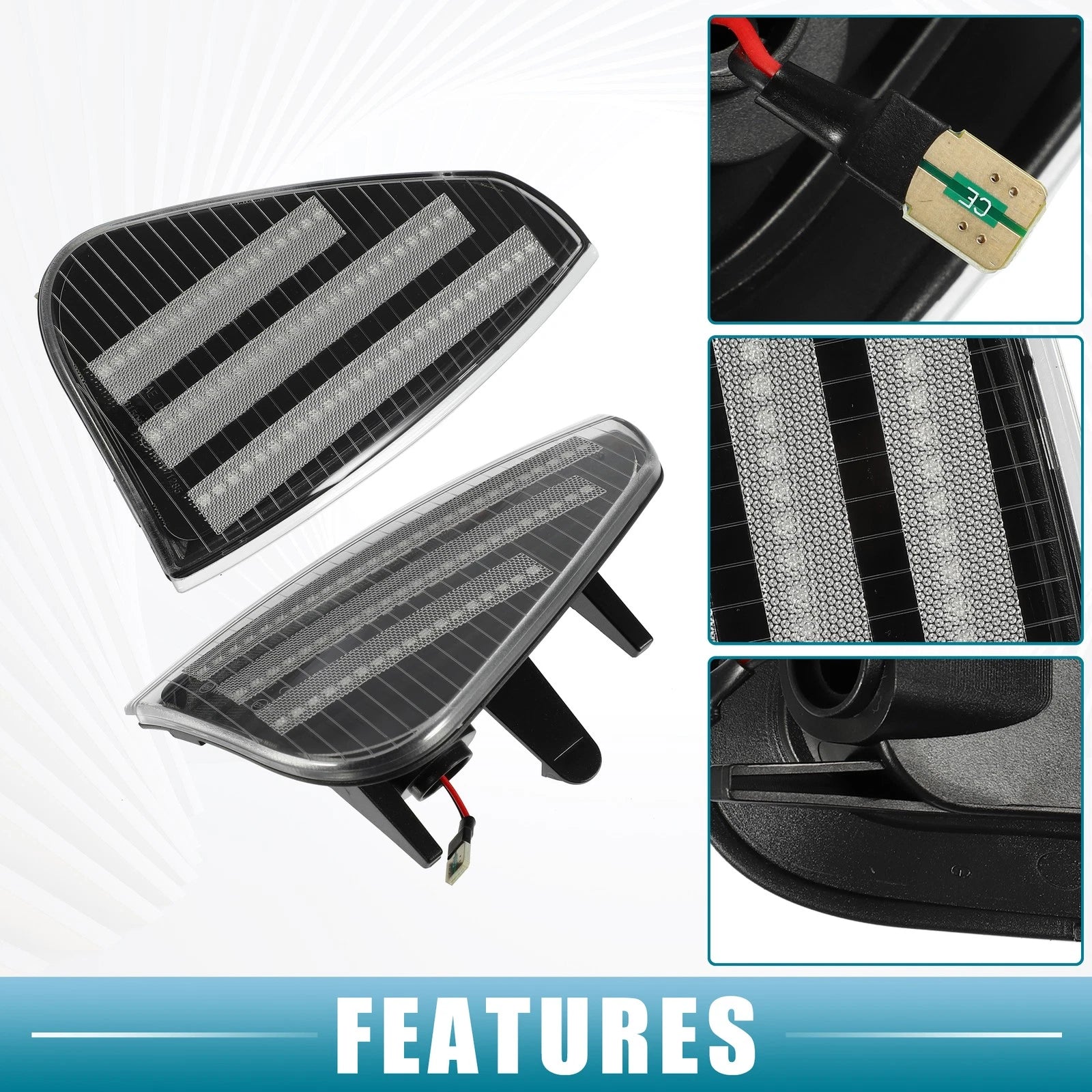 LED Side Marker Lights Pair Replacement for Dodge Charger (2006–2023)