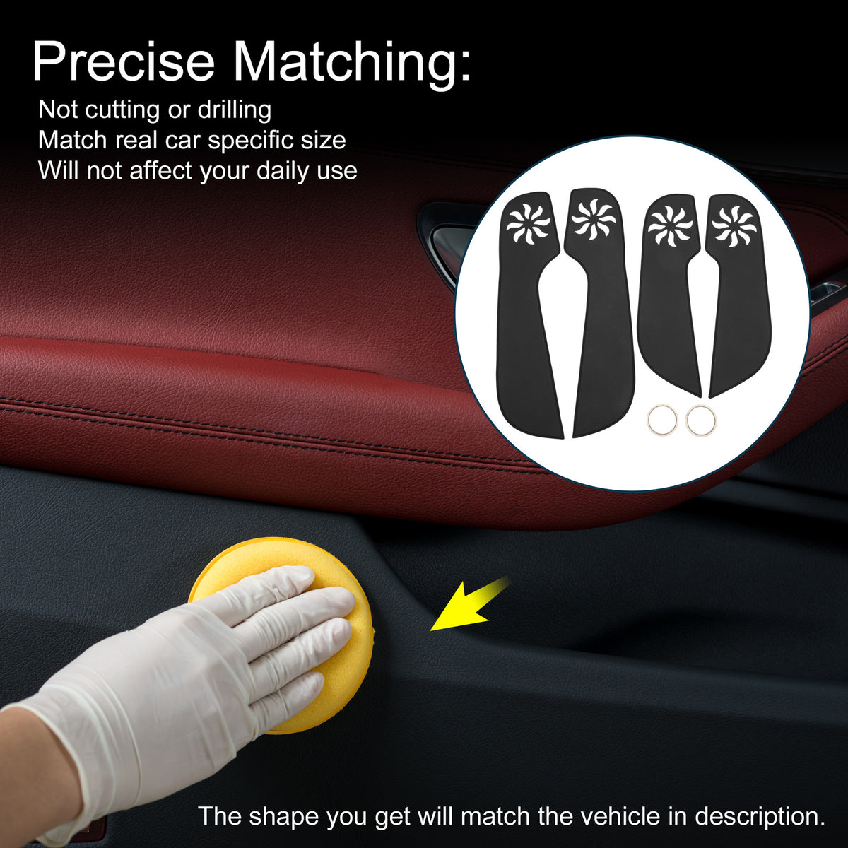 Car Door Anti Kick Pad Sticker Protector Set for Volkswagen Jetta (2013–2015)