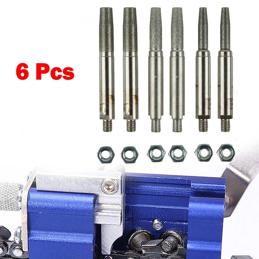 Set of 6 Diamond Grinding Heads 4.0mm/5.0mm/6.0mm for Hand Tools