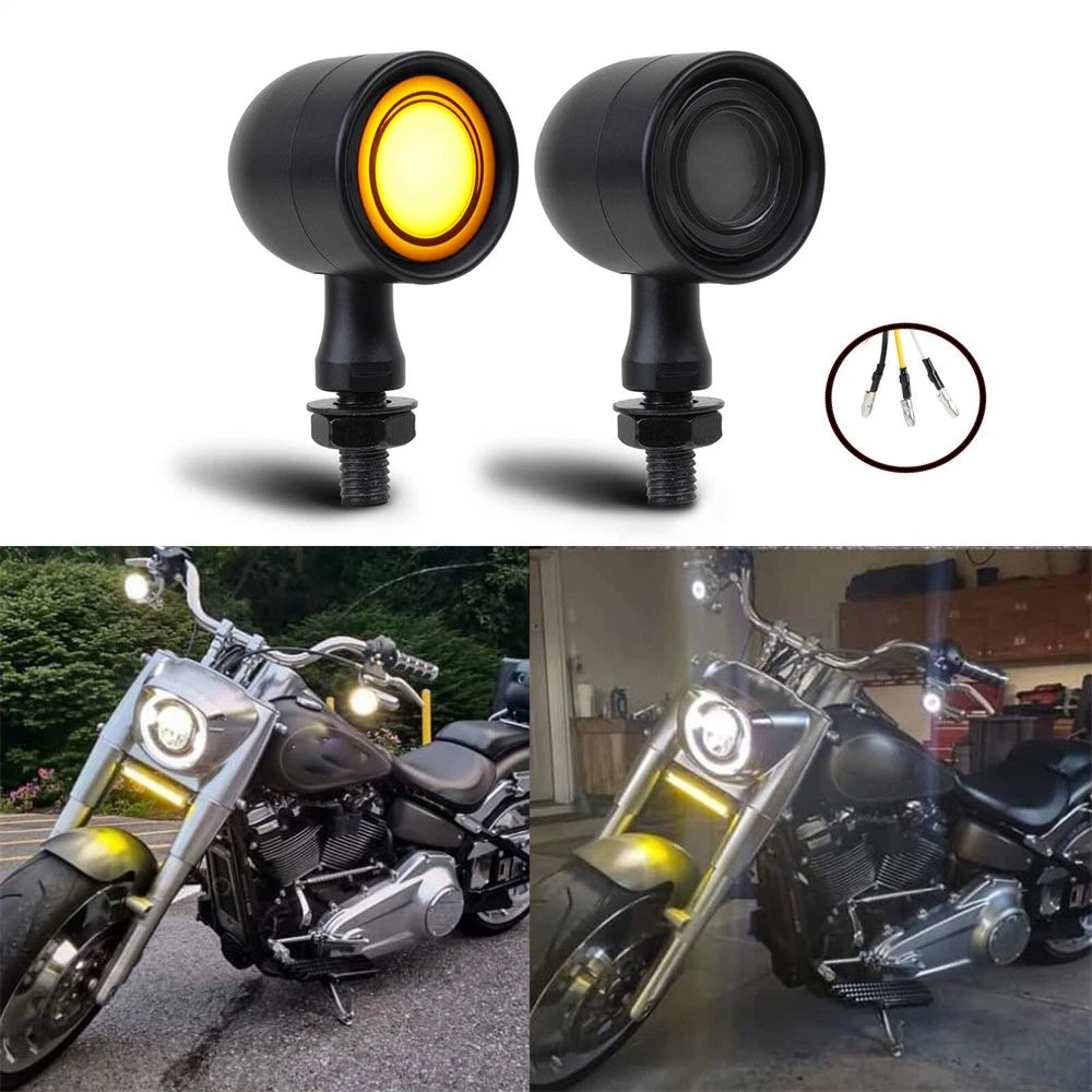 Universal Motorcycle Turn Signal Blinker Running Tail Lights DRL