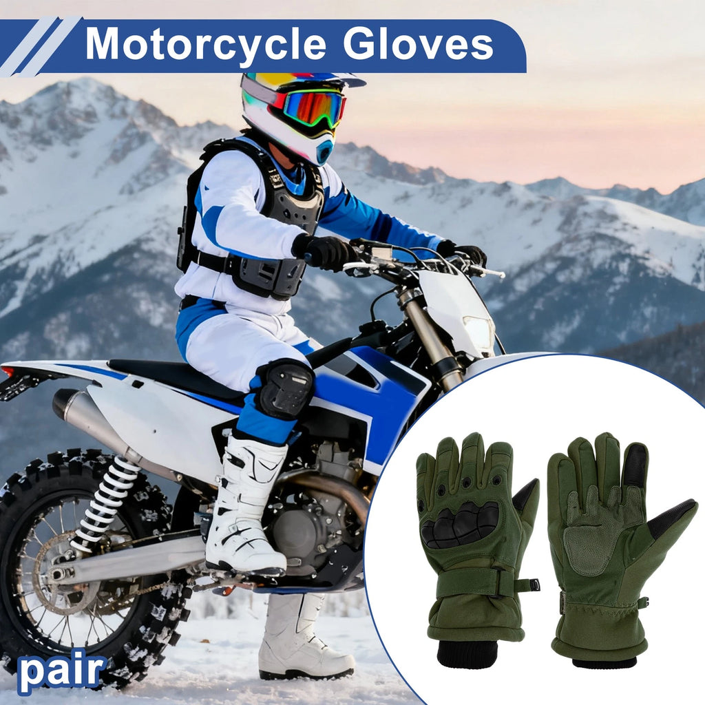 Finger Cycling Gloves for Mountain Biking Polyester Green
