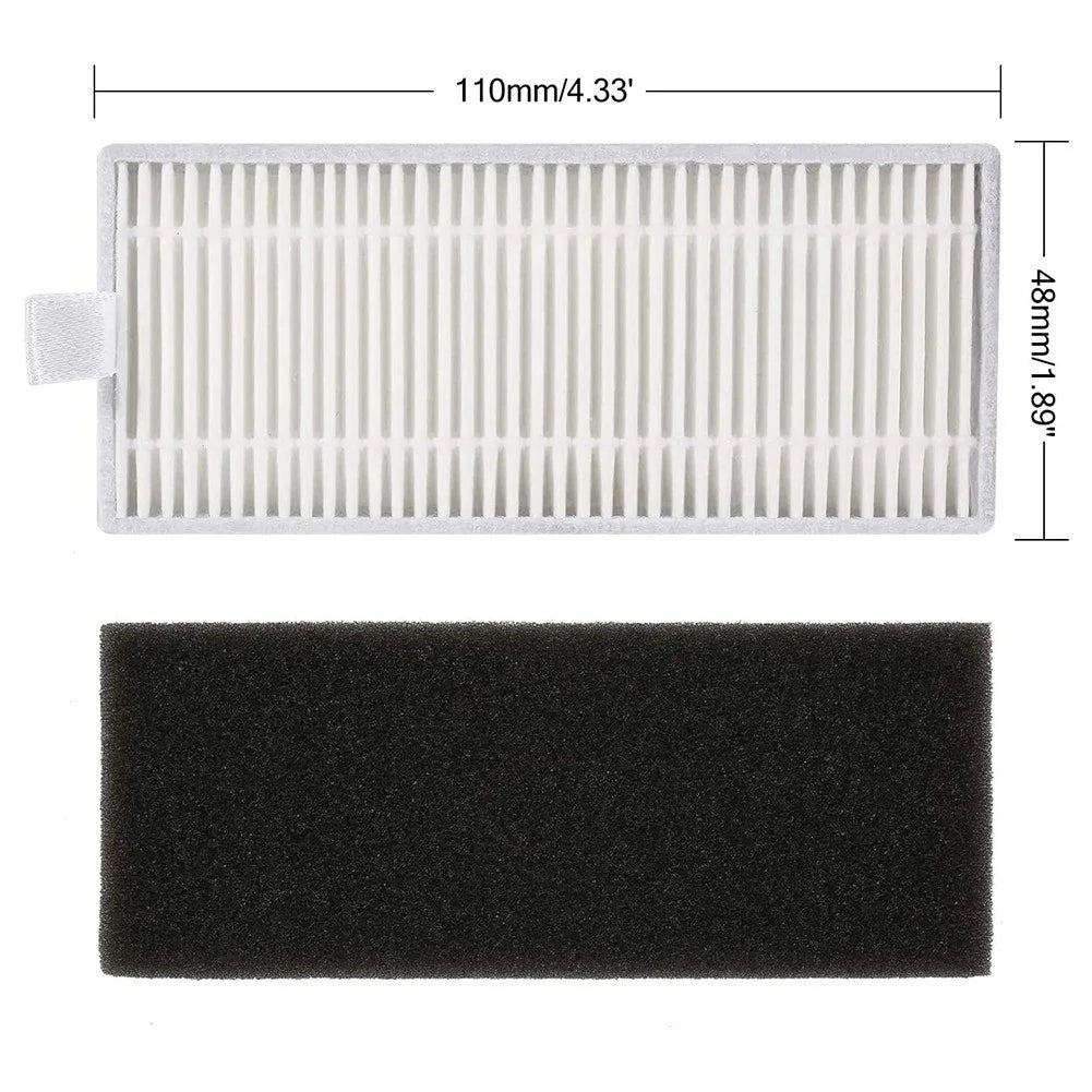 Main Roller Brush Side Brush Mop Cloth Replacement Kit for Conga 1099