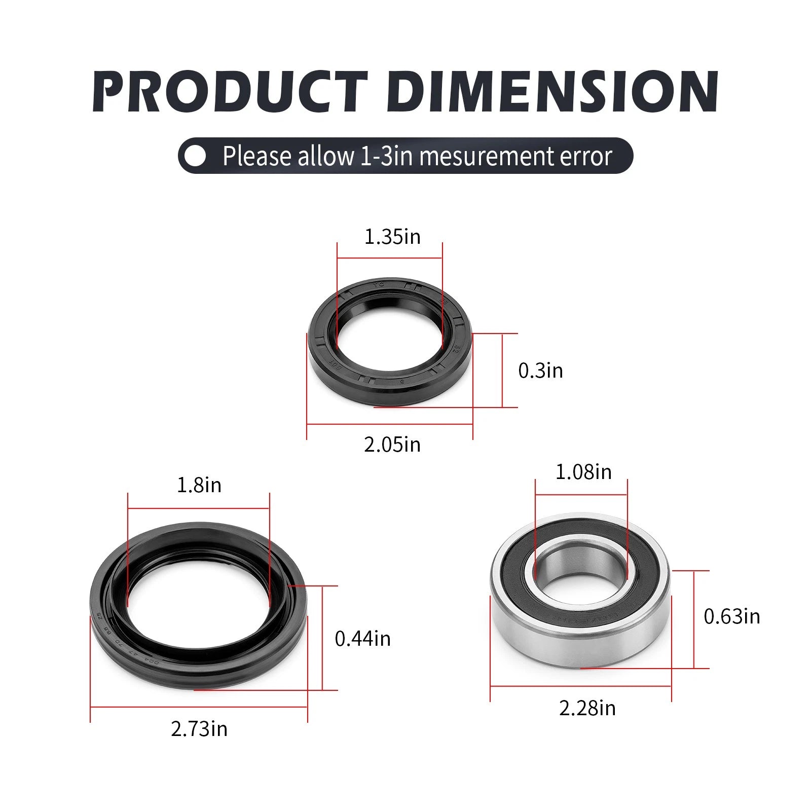 Rear Brake Drum Bearing Dust Seal Oil Seal for Yamaha Bruin 250 (2005–2006)
