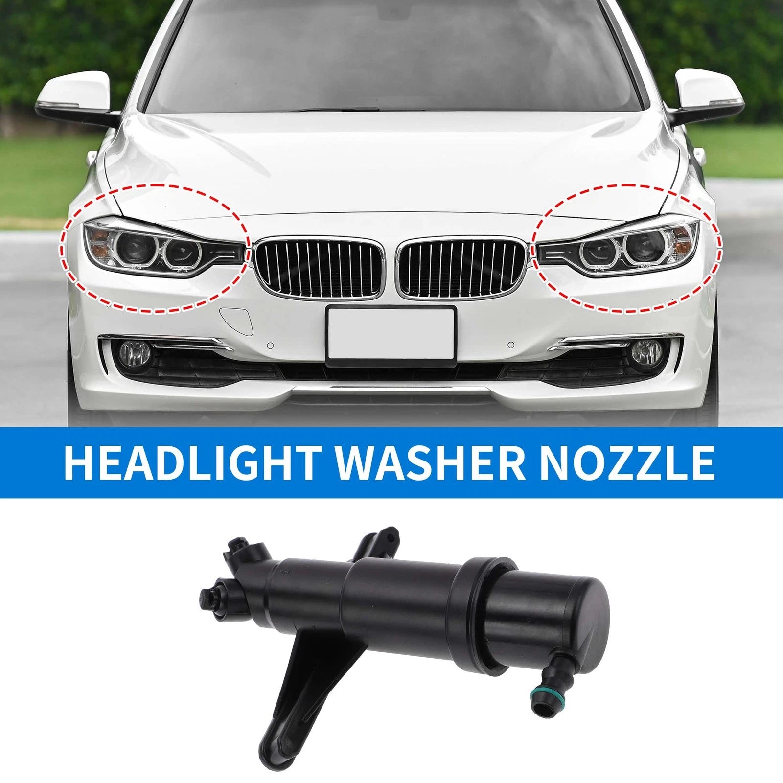 Headlight Washer Nozzle Front Left for BMW 525i 550i 535xi (2004–2010)