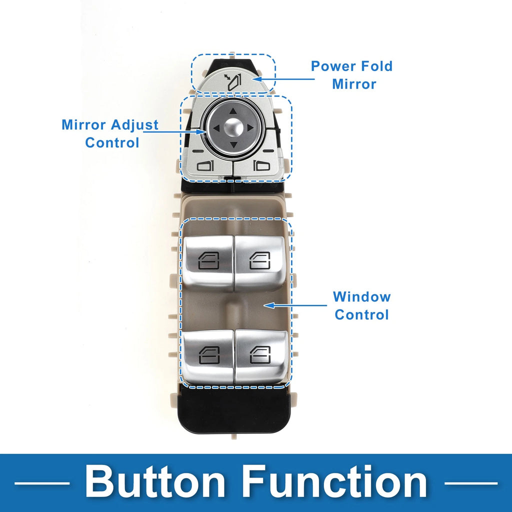 Front Driver Side Power Window Switch for Mercedes-Benz W213 (2017–2020)
