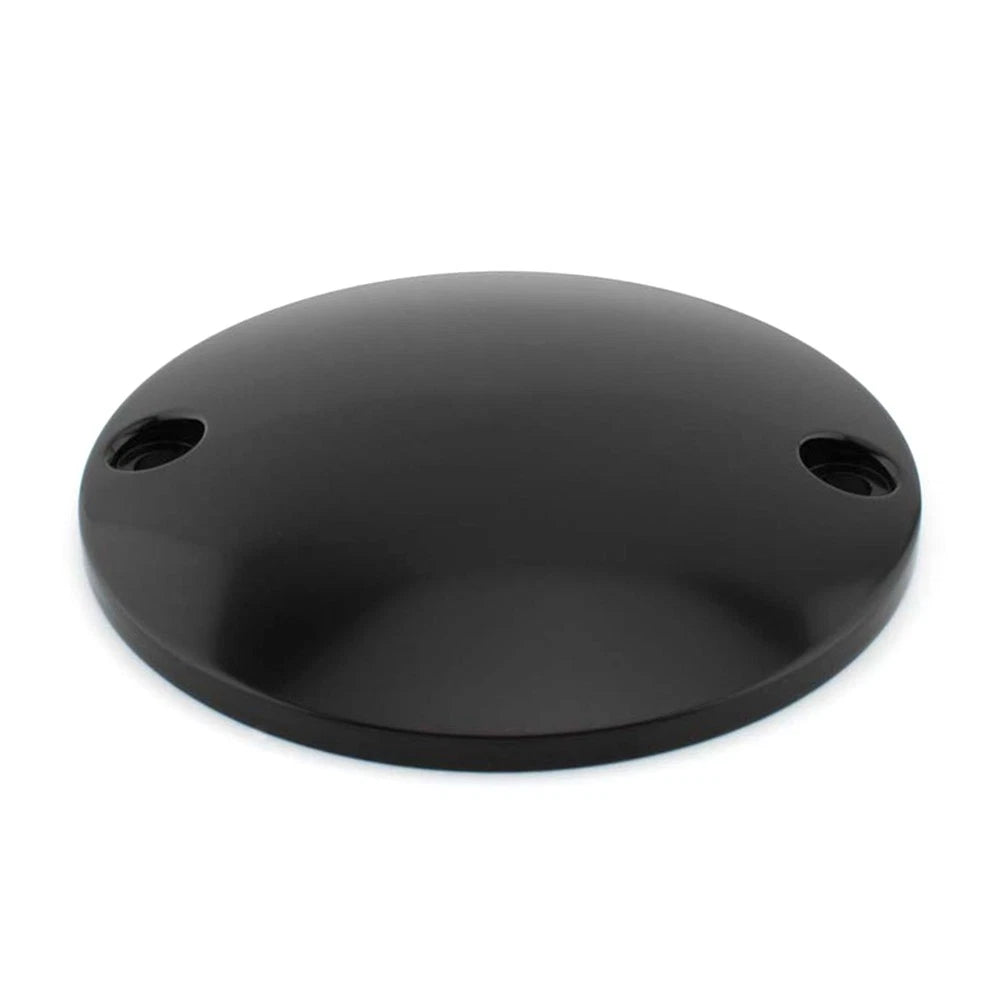 2Hole Black Domed Points Cover Softail Bigtwin For Harley Timing Ignition Timer