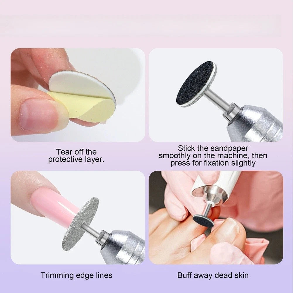 Disc Grinding Head for Nail Art Manicure Pedicure Sanding Tool