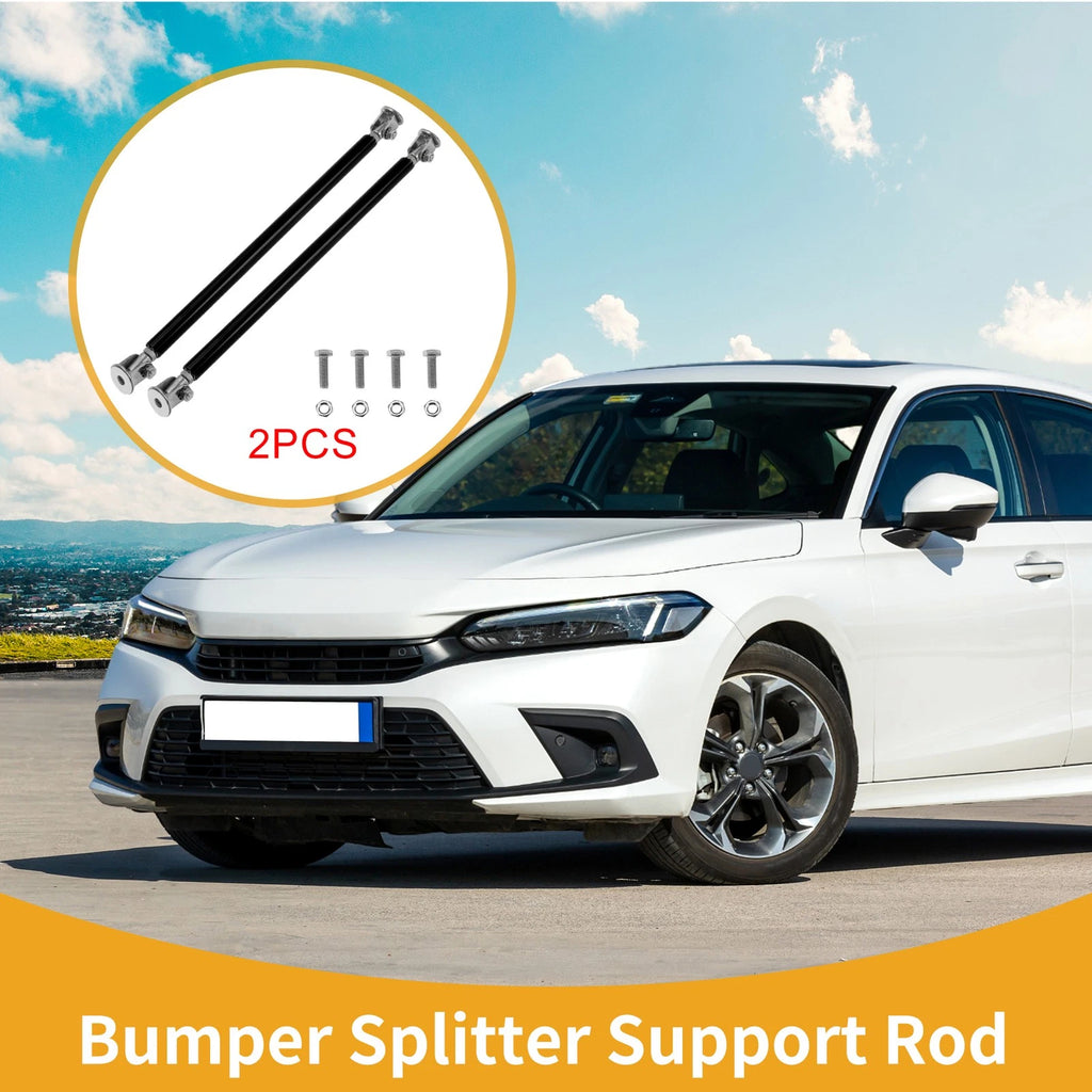 2X Adjustable Front Bumper Lip Splitter Strut for Universal Vehicles (No Drilling)