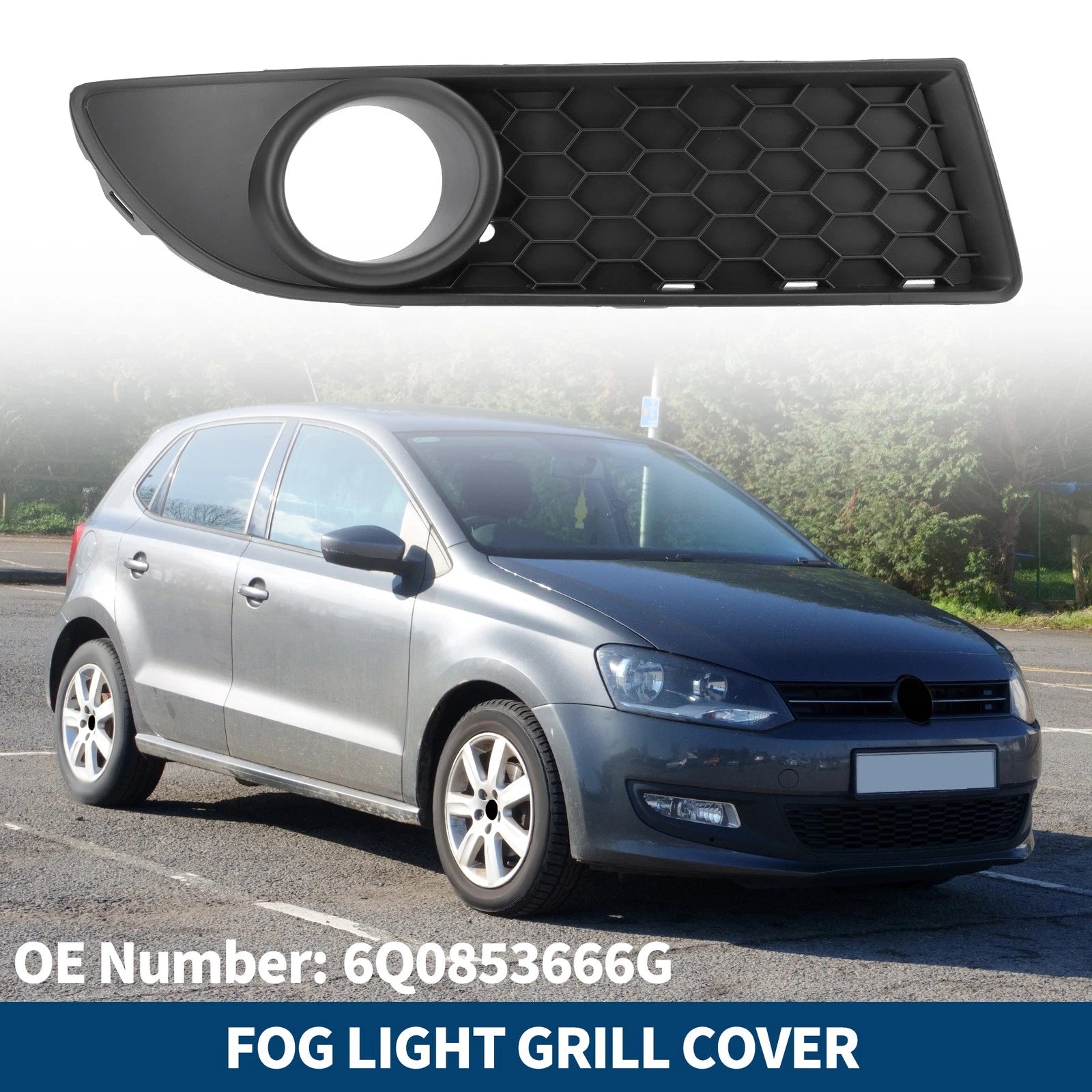 Front Right Fog Light Grille Replacement for Volkswagen Polo GTI (2006–2009)
