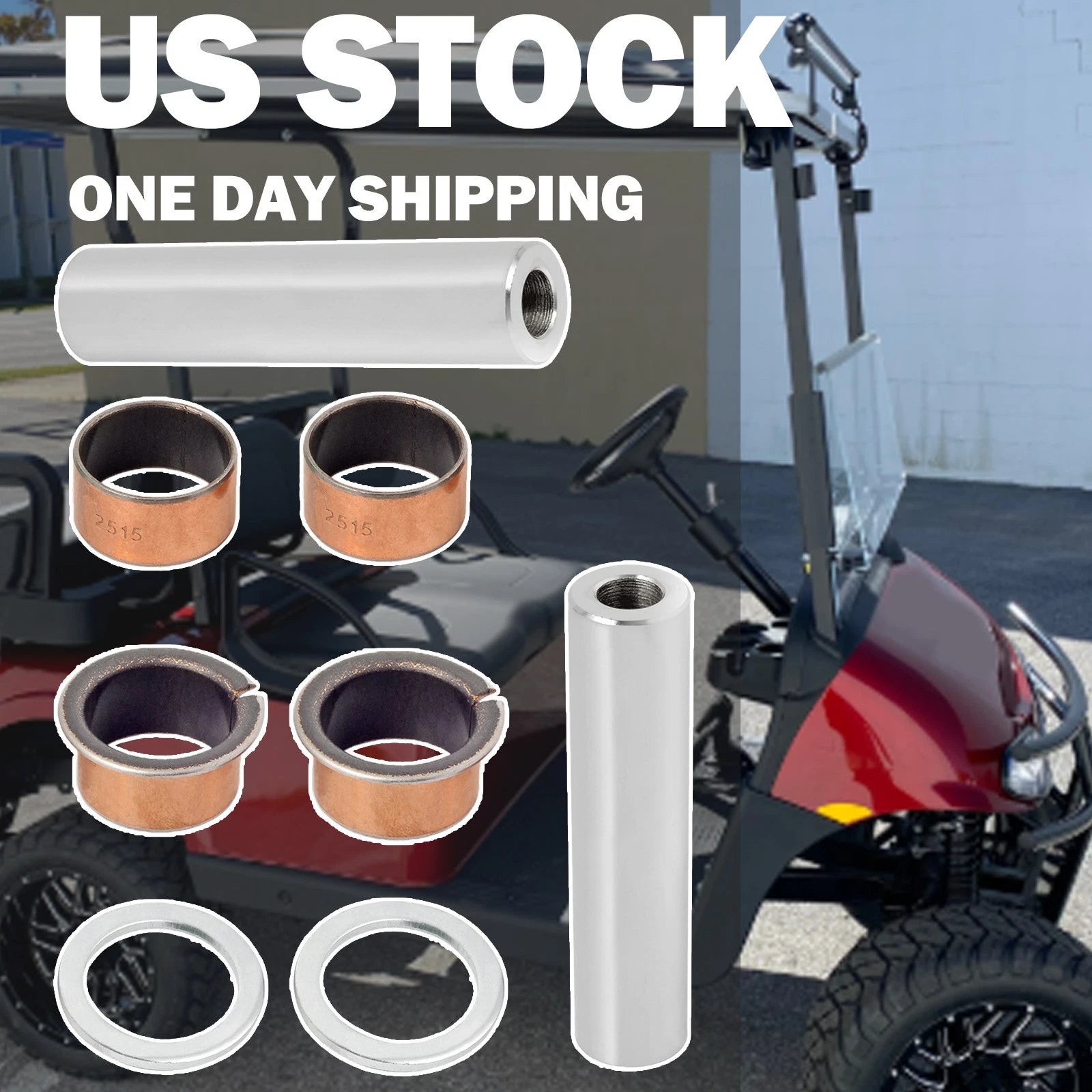 Spindle Bushings King Pin Tubes Kit for EZGO Golf Cart RXV TXT/PDS (2008–2023) 70648G01