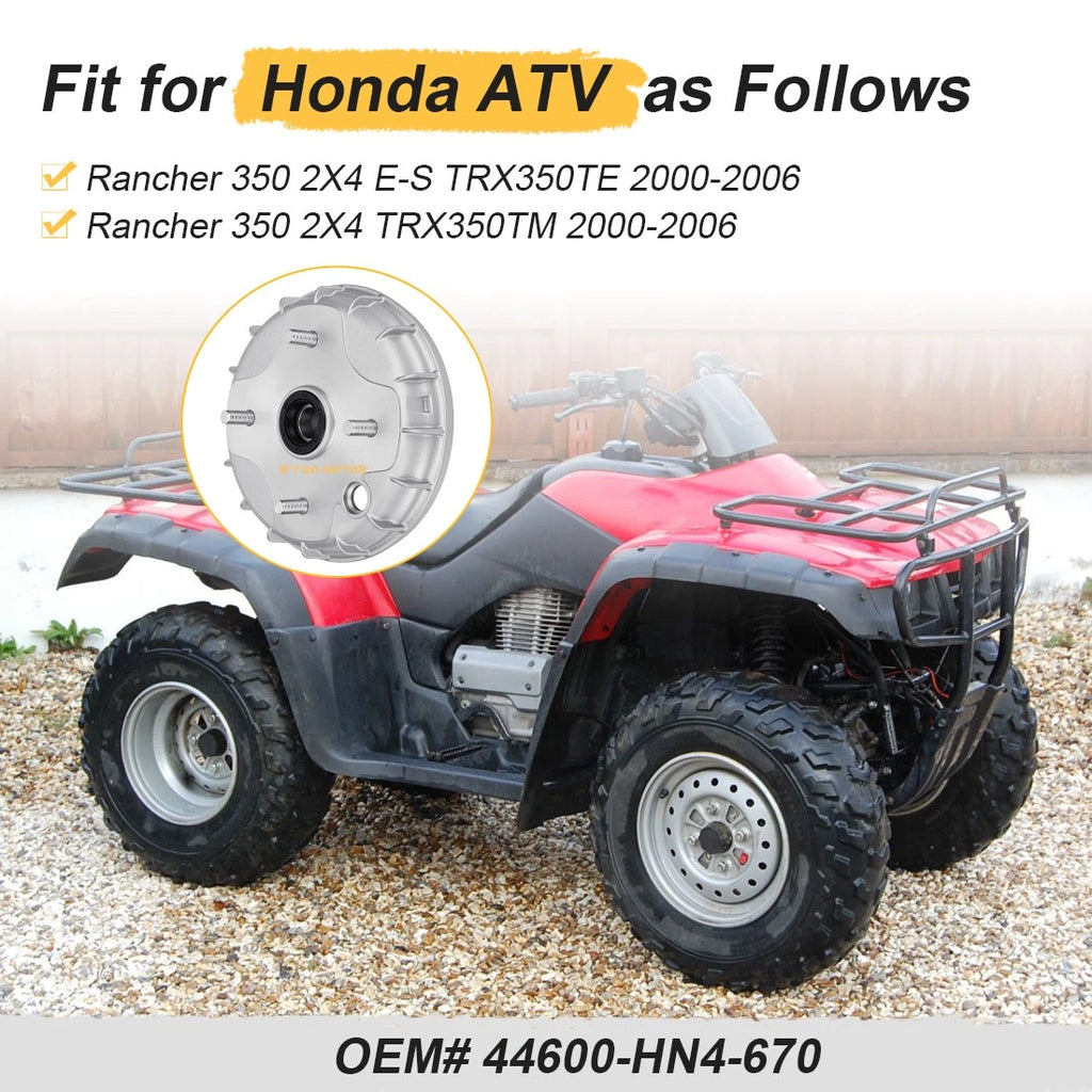 Front Brake Drum 44600-HN4-670 for Honda TRX350TE TRX350TM (2000–2006)