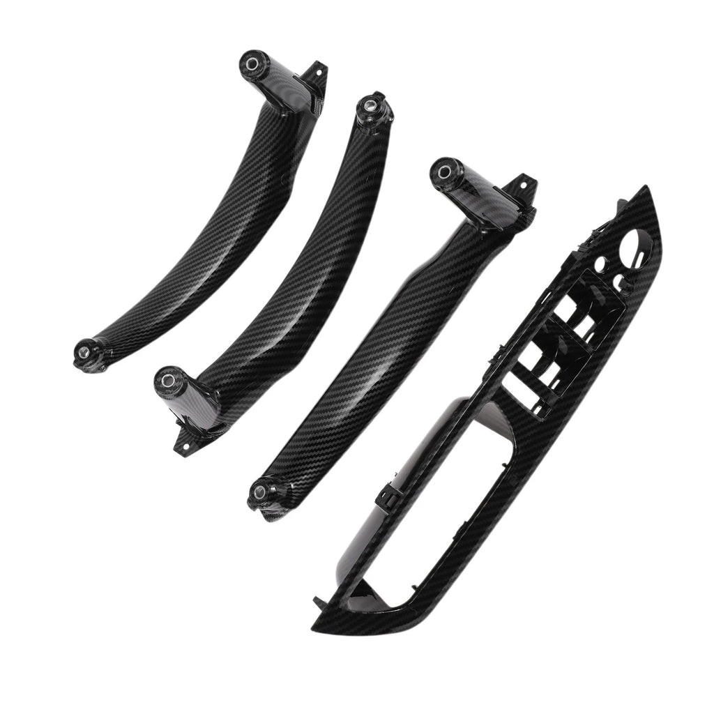 Door Handle Pull Trim Cover for BMW X5 E70 (2007–2013) Carbon Fiber Black