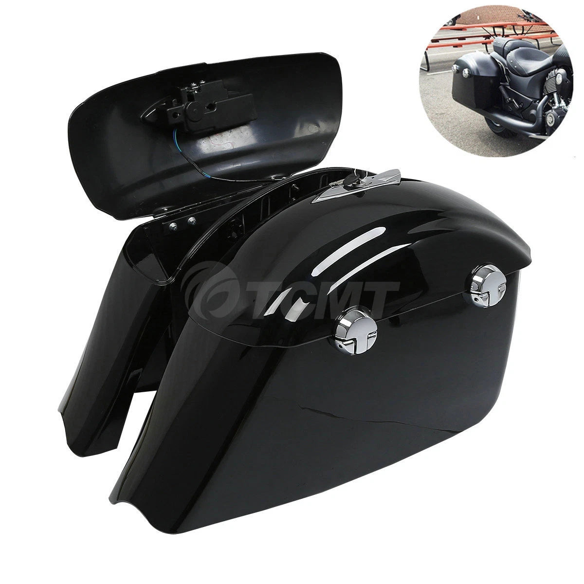 Hard Saddle Bag & Electronic Latch for Indian Chieftain Springfield (2014–2018)