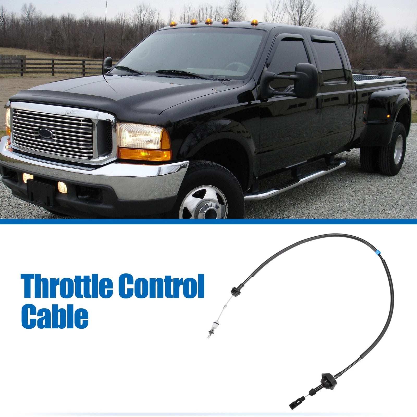 Throttle Body Accelerator Cable Replacement for Dodge Ram 2500 3500 (1994–1998)