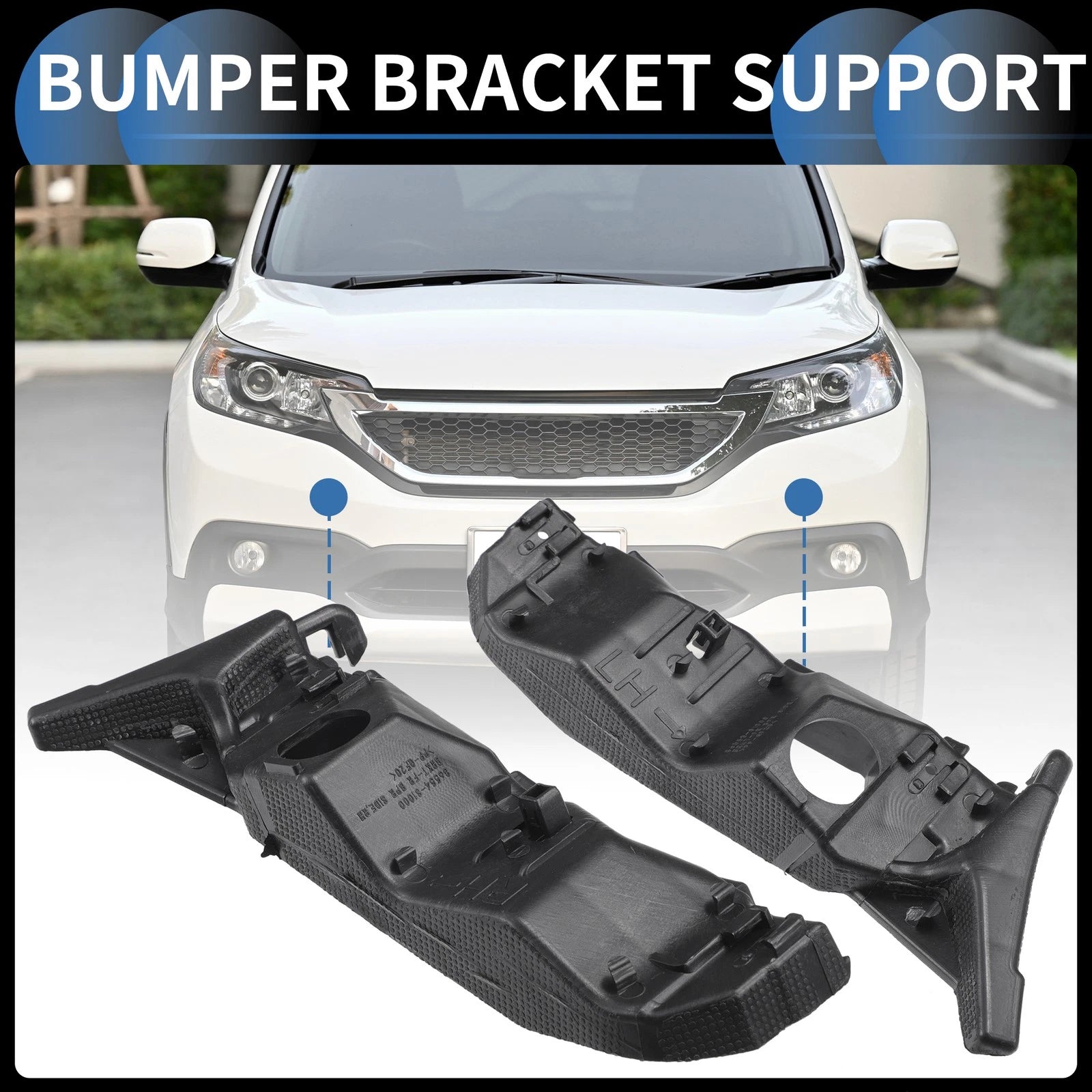 Front Bumper Retainer Bracket Pair for Hyundai Santa Fe (2019–2020)
