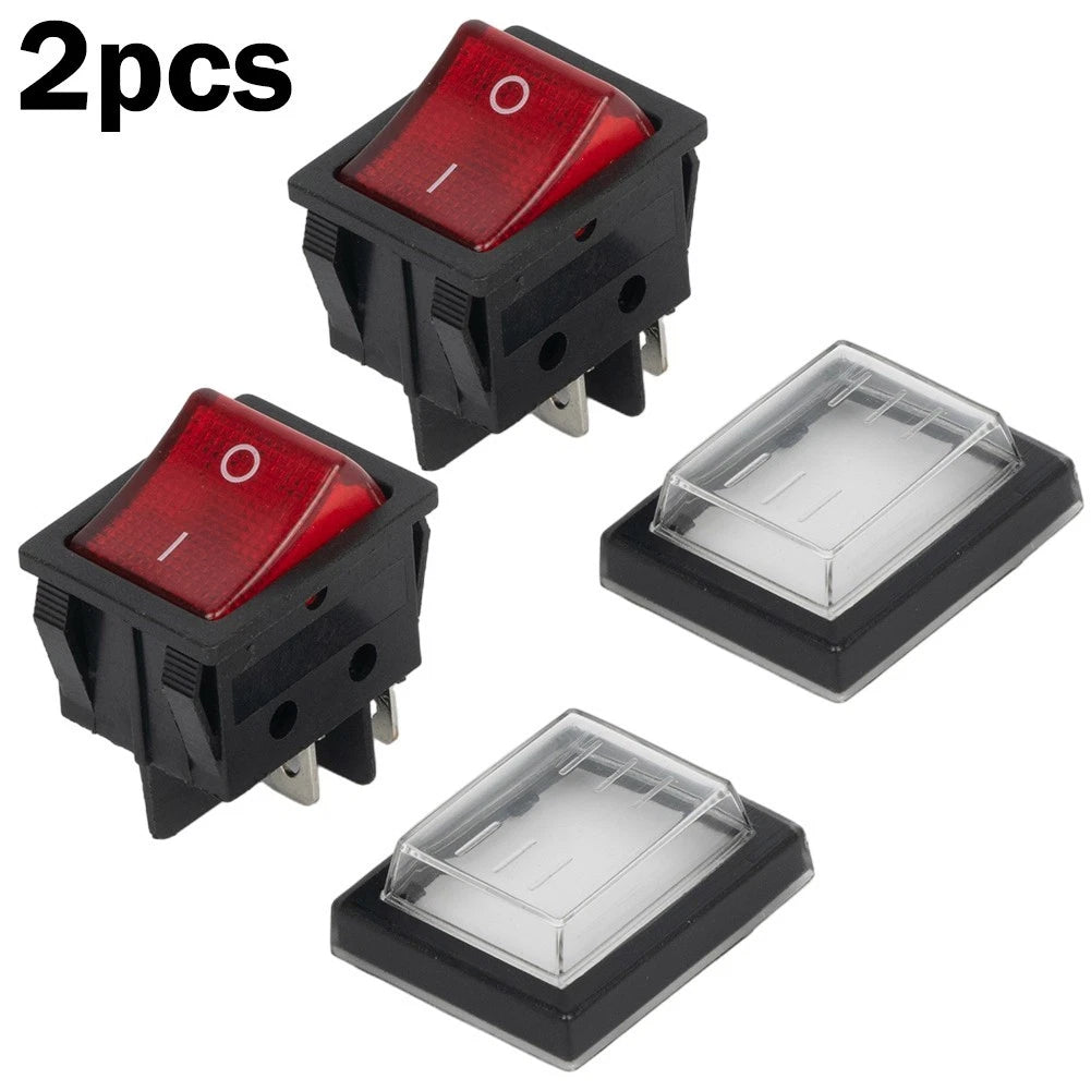 2X 4 Pin Rocker Switch for Power Pump Control (Universal)
