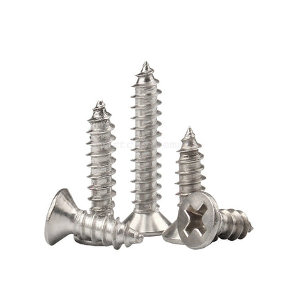 10pcs M3 M4 M5 M6 Stainless Steel Countersunk Phillips Head Screws