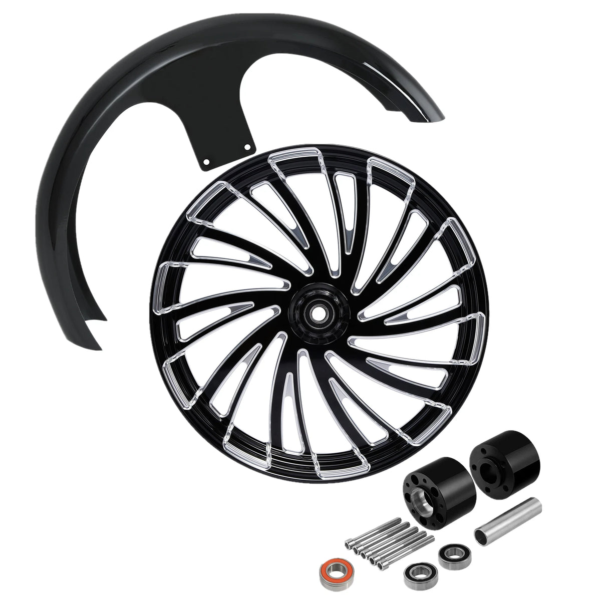 26" Front Wheel Rim Dual Hub & Fender for Harley Touring (2008–2025)