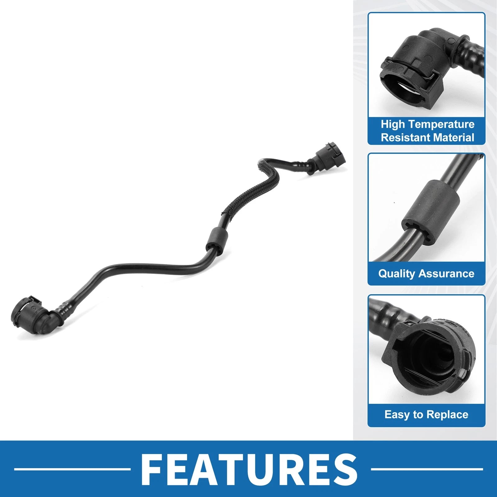 Radiator Hose Replacement for BMW 740i (2016–2019) Plastic Black