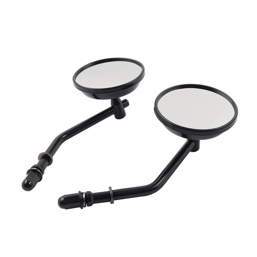 Round Retro Rearview Side Mirrors for Harley Davidson Sportster (8mm)