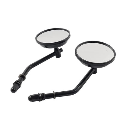 Round Retro Rearview Side Mirrors for Harley Davidson Sportster (8mm)