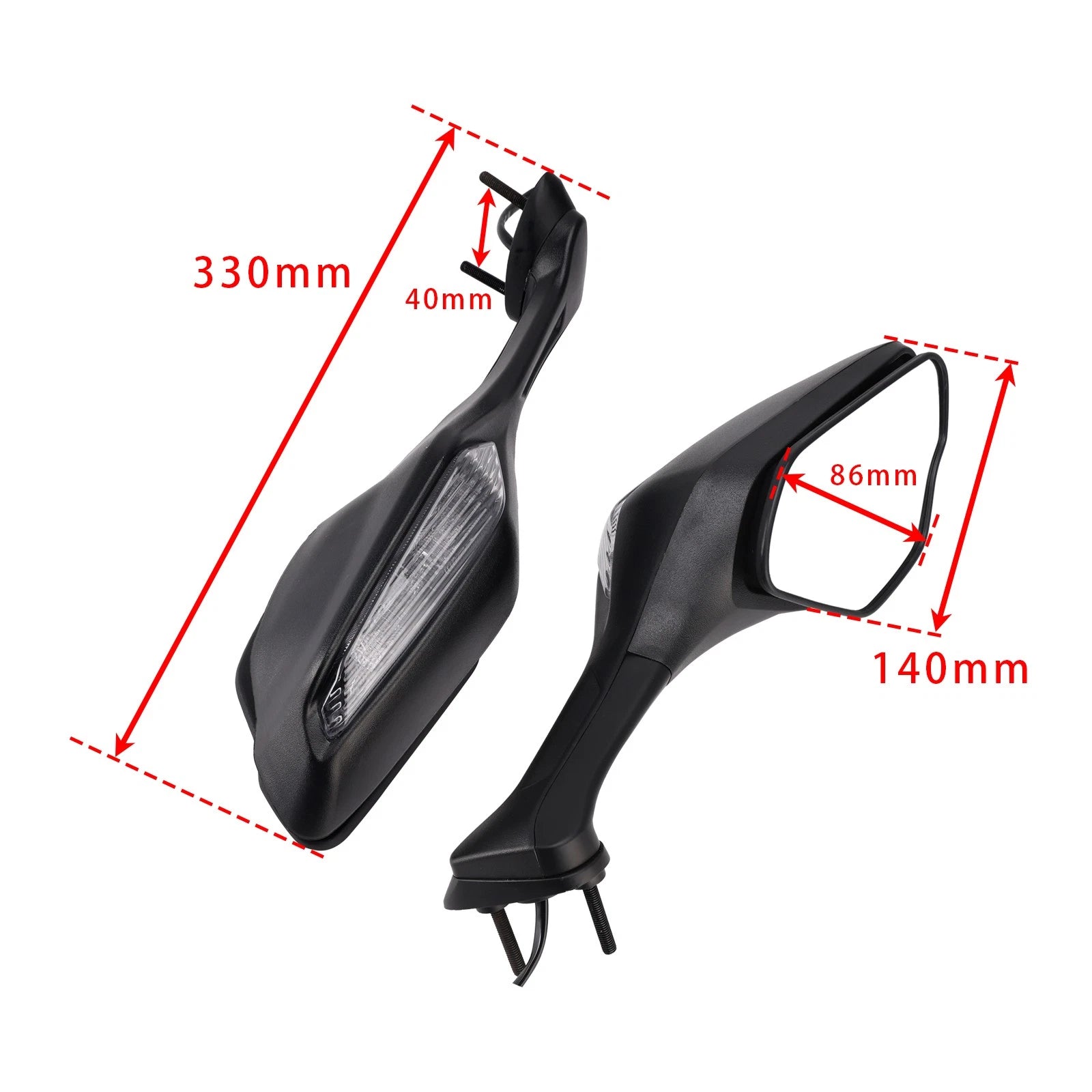 Rear View Mirror with Turn Signals for Honda CBR1000RR SP CBR1000RR-R (2017–2026)