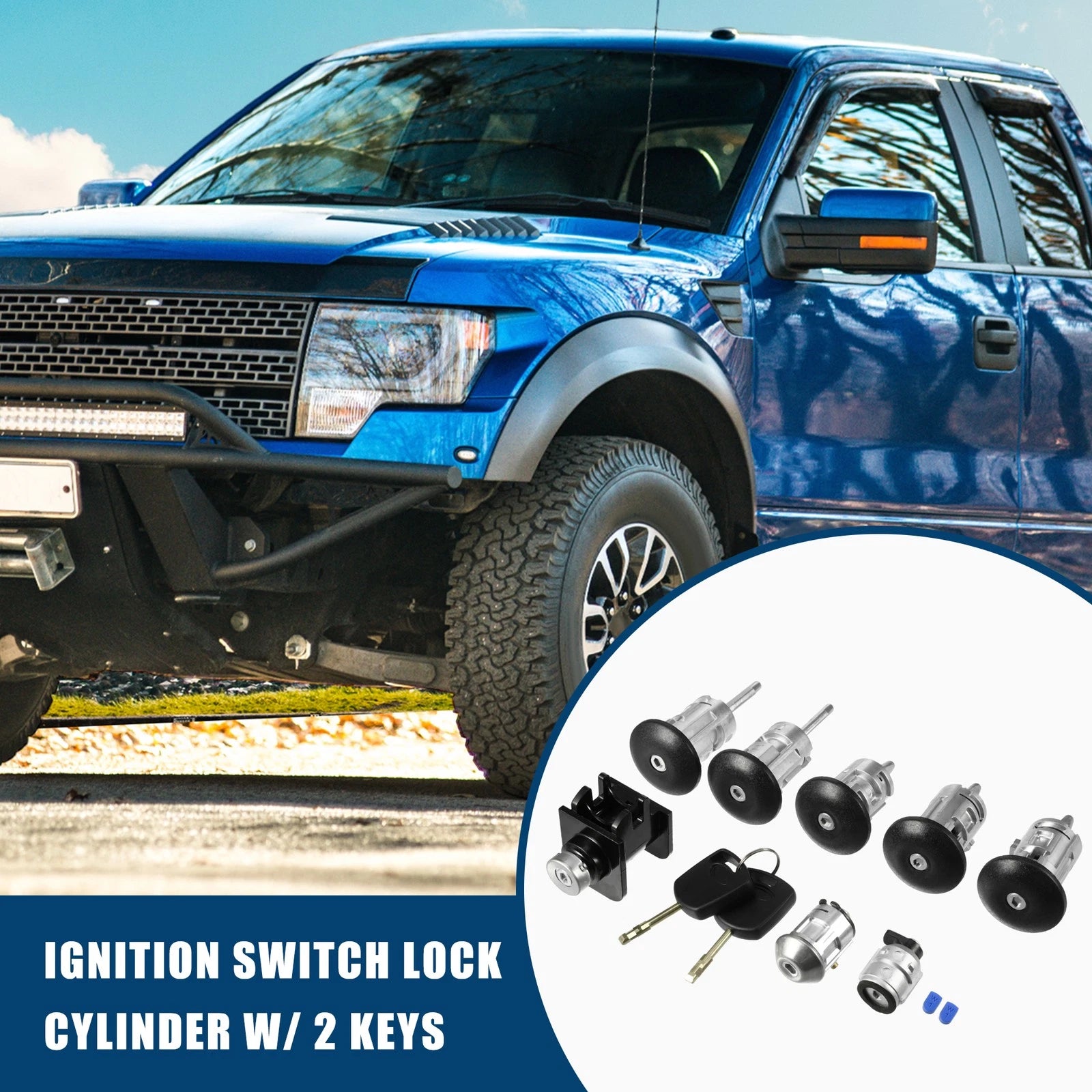 Ignition Lock Cylinder Door Lock Key Set for Ford Transit Connect (2010–2013)
