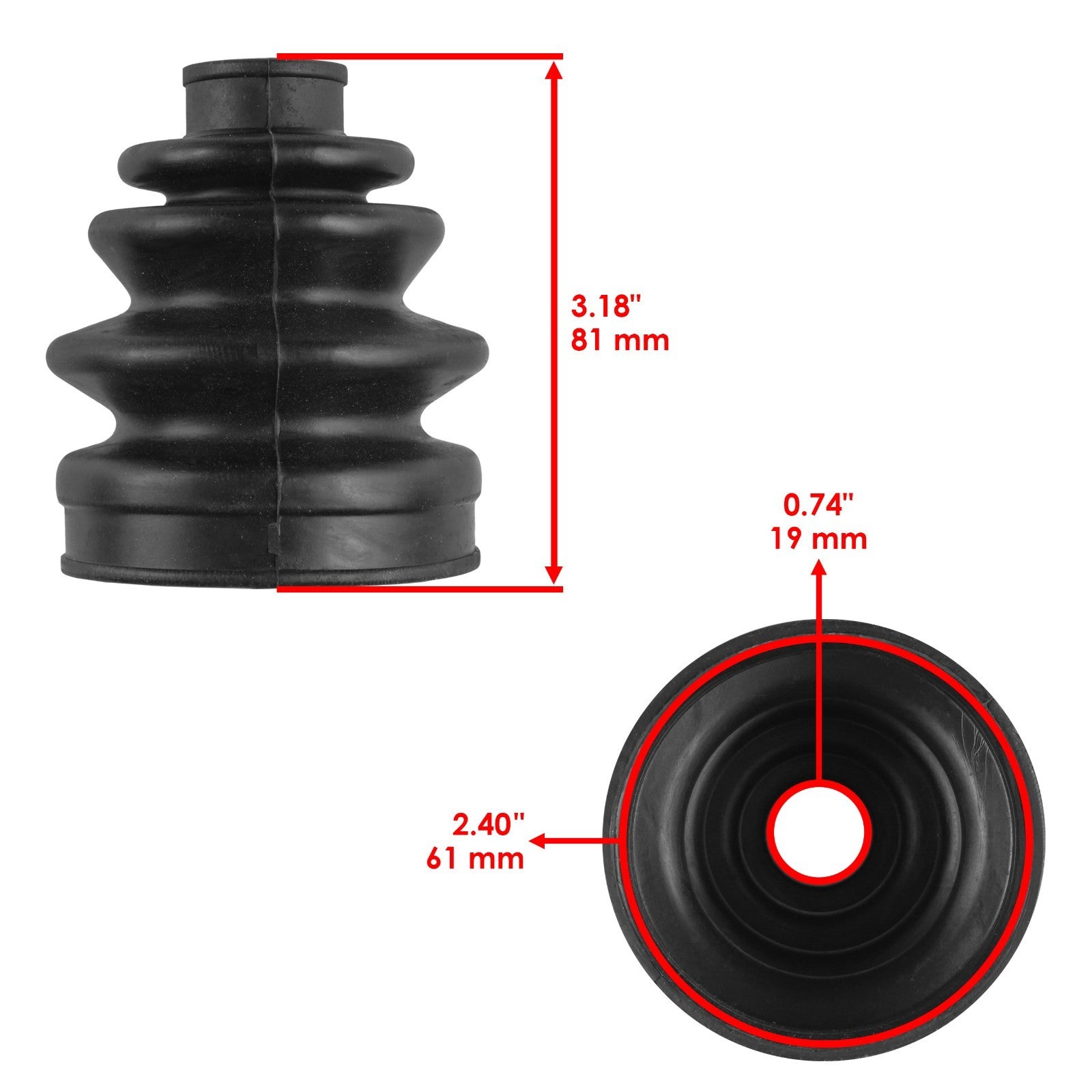 CV Boot Kit Front Axle Outer Inner for Honda TRX500FGA Rubicon (2004–2004)