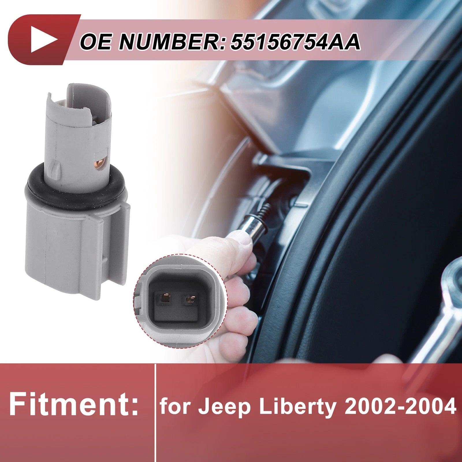 1 Pc Side Marker Light Socket for Jeep Liberty (2002–2004) No. 55156754AA