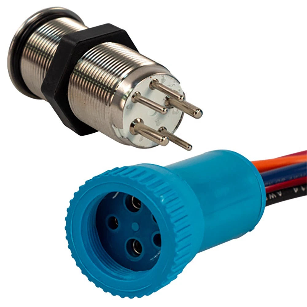Push Button Switch for Bluewater (1' Lead, LED Blue/Green/Red)