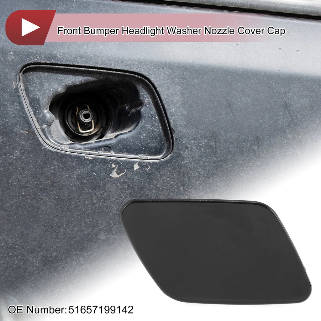 Front Right Bumper Trim Nozzle Cover for BMW X5 (2007–2013) Black