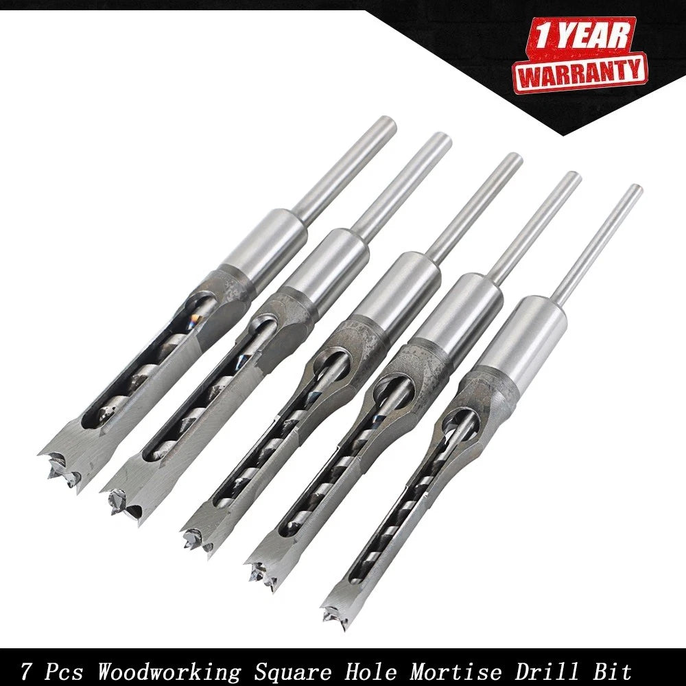 7 Pack Mortise Bit Set for Woodworking Tools