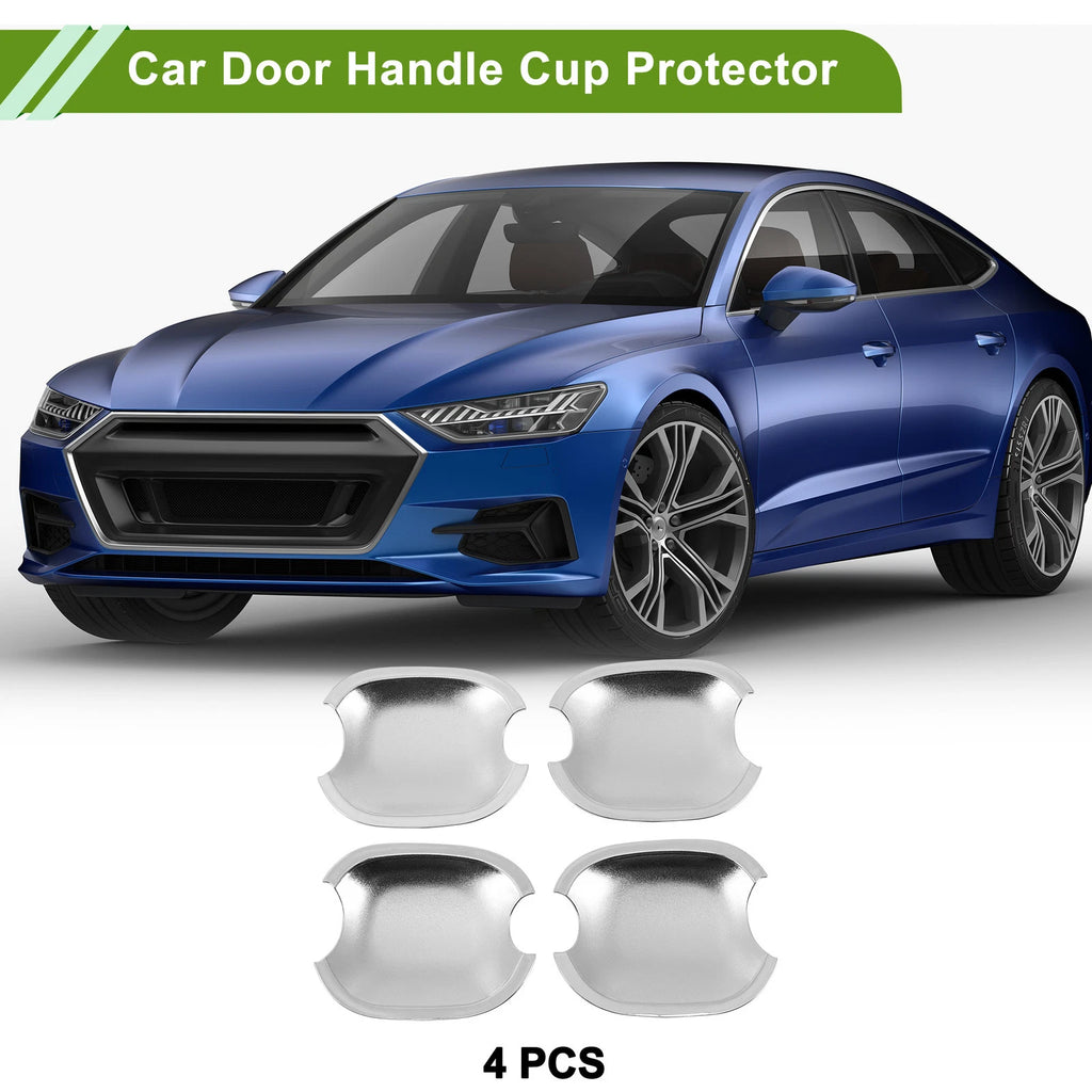 Door Handle Cup Protector for Toyota Highlander, Camry, Avalon (Silver Tone)