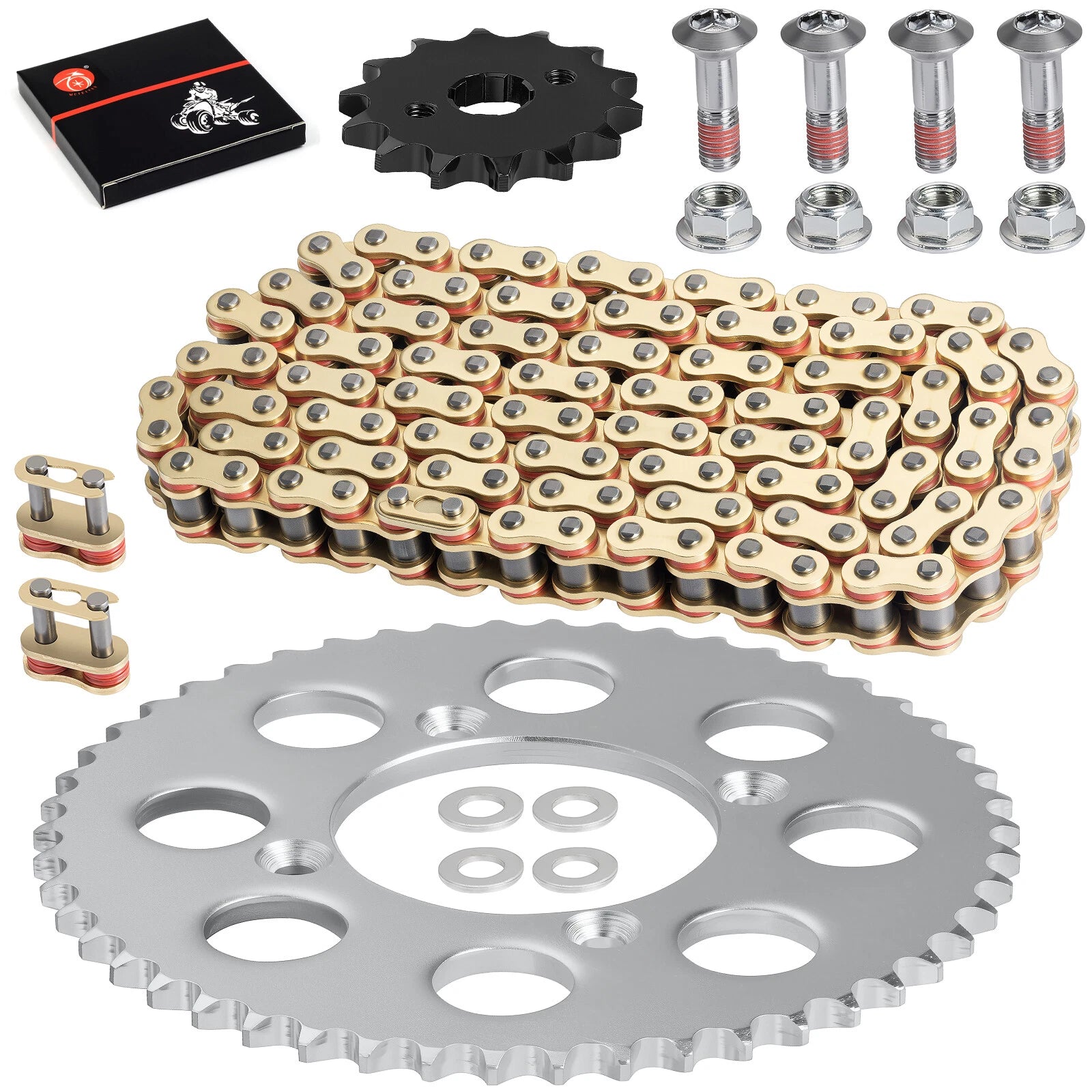 Drive Sprocket Chain Kit w/ Bolts for Honda XR100R CRF100F (2000–2023)