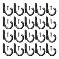 Metal Wall Mounted Coat Hooks for Various Applications (Rust Resistant)