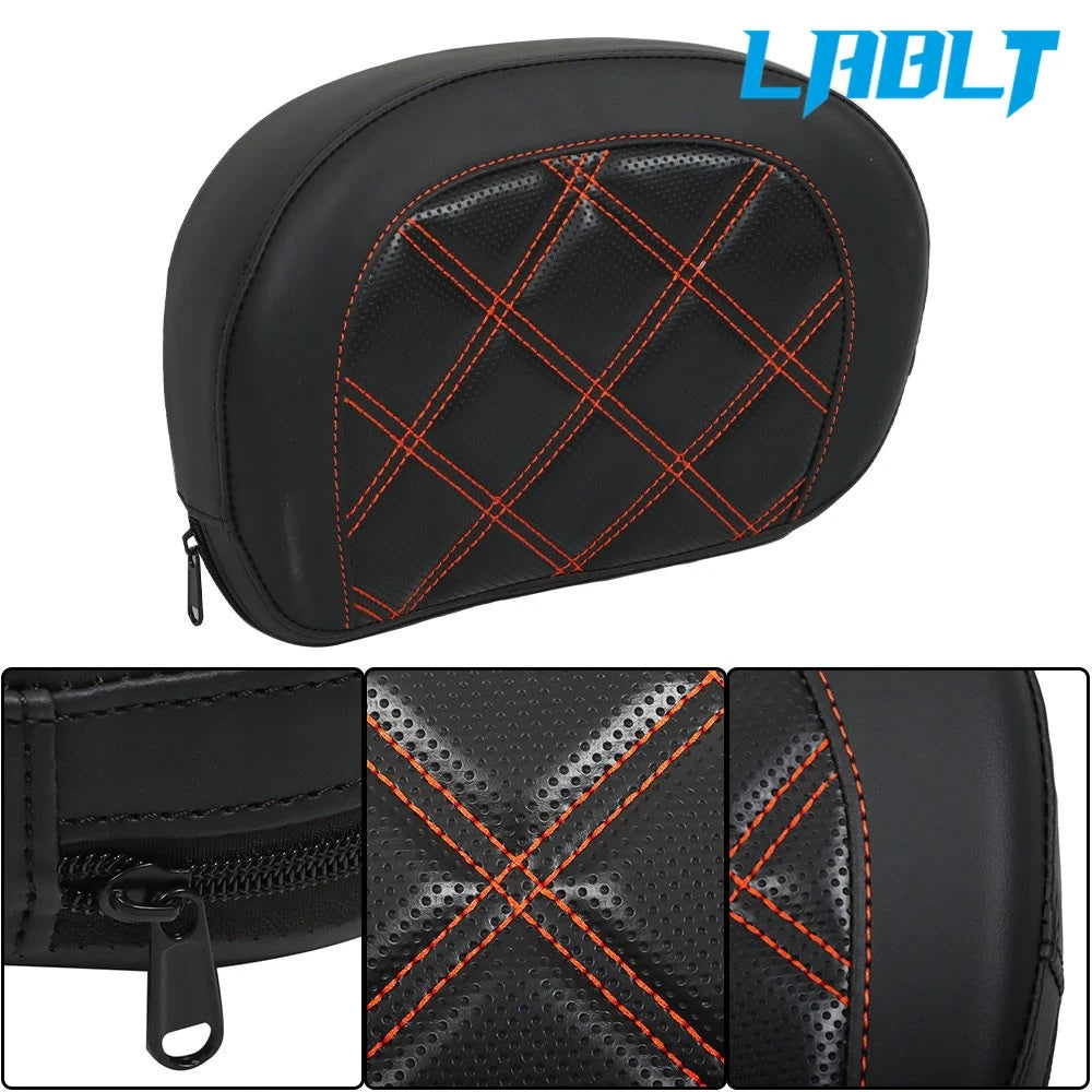 Backrest Pad for Harley-Davidson Touring CVO FLHXSE (1996–Present) - Orange Stitching