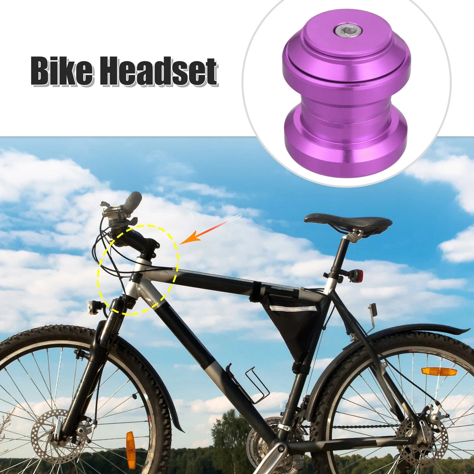Sealed External Bearing Headset Threadless 34mm for MTB Bicycle (2011–2024)
