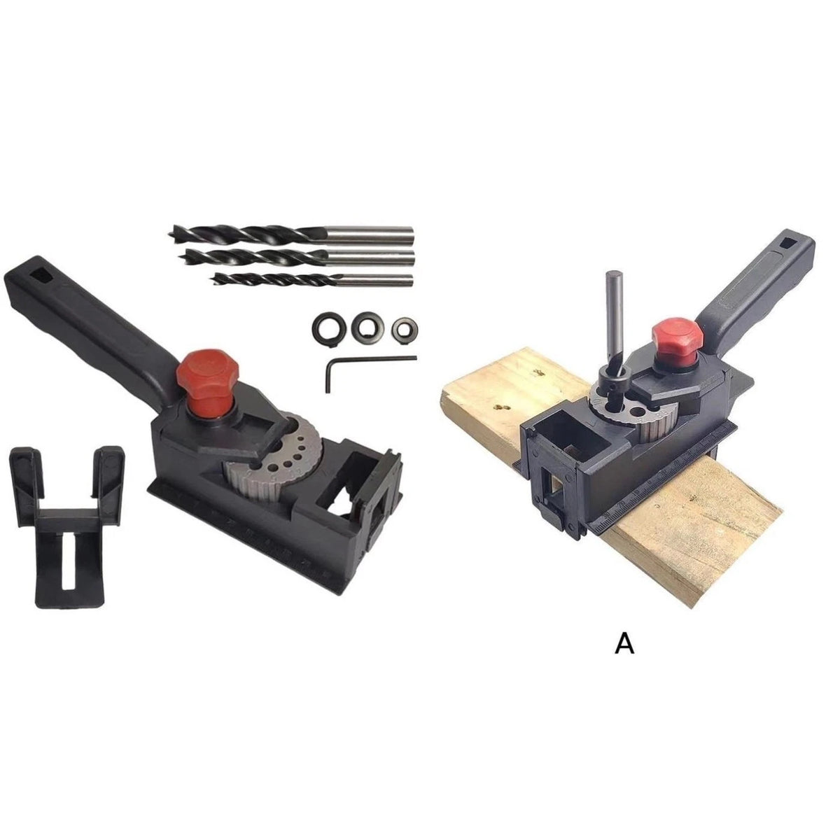 10 Hole Woodworking Drill Guide Jig Kit for Quick Setup and Positioning
