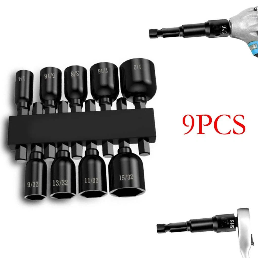 9PCS Magnetic Socket Wrench Set for Drill Tools