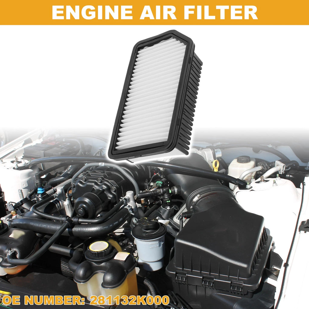 Car Engine Air Filter No. 281132K000 for Kia Soul (2010–2011) 1 Pc