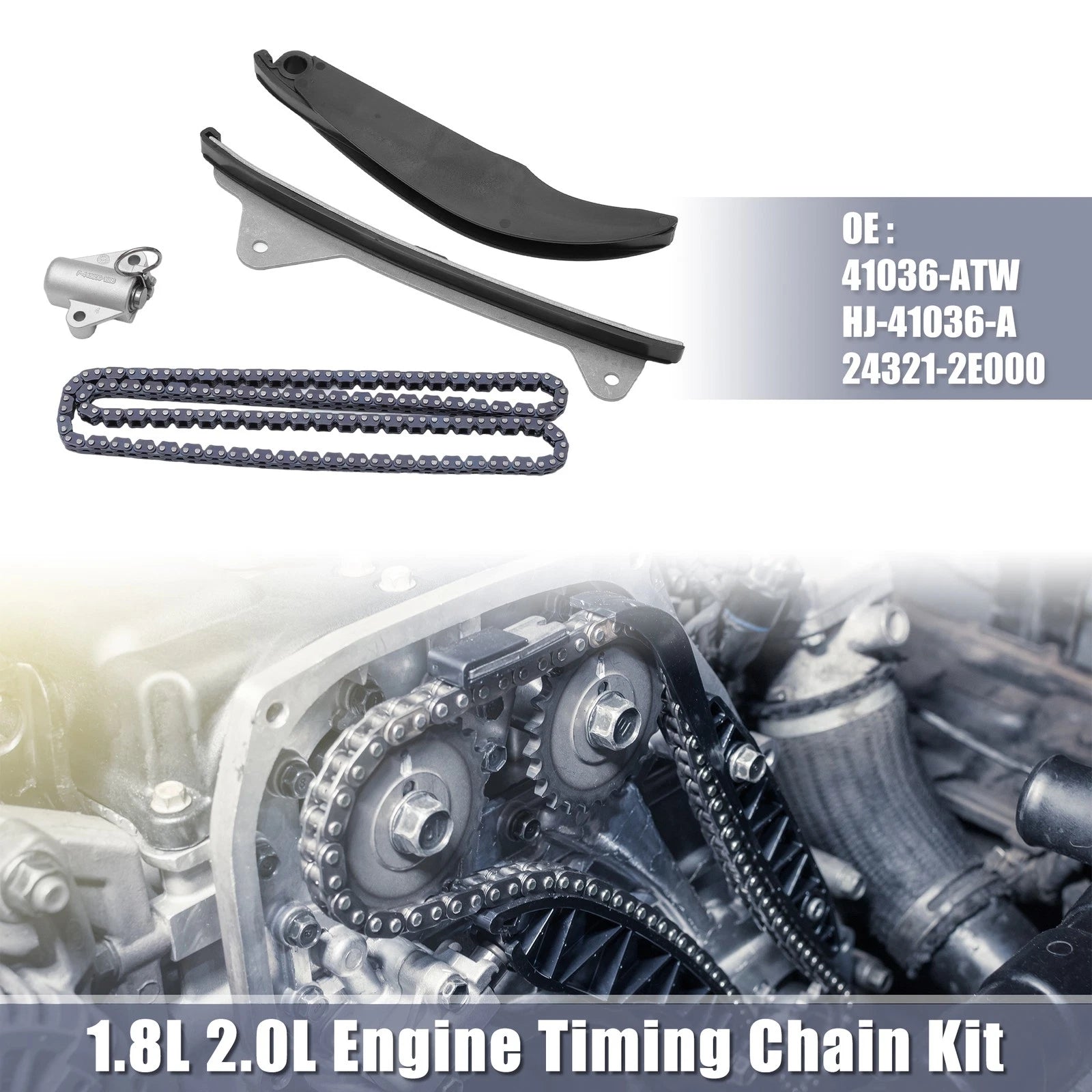 Timing Chain Kit Replacement for Hyundai Elantra Kia Soul 1.8L (2008–2019)