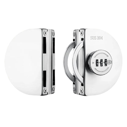 3-Digit Combination Frameless Glass Lock - Indoor/Outdoor Use