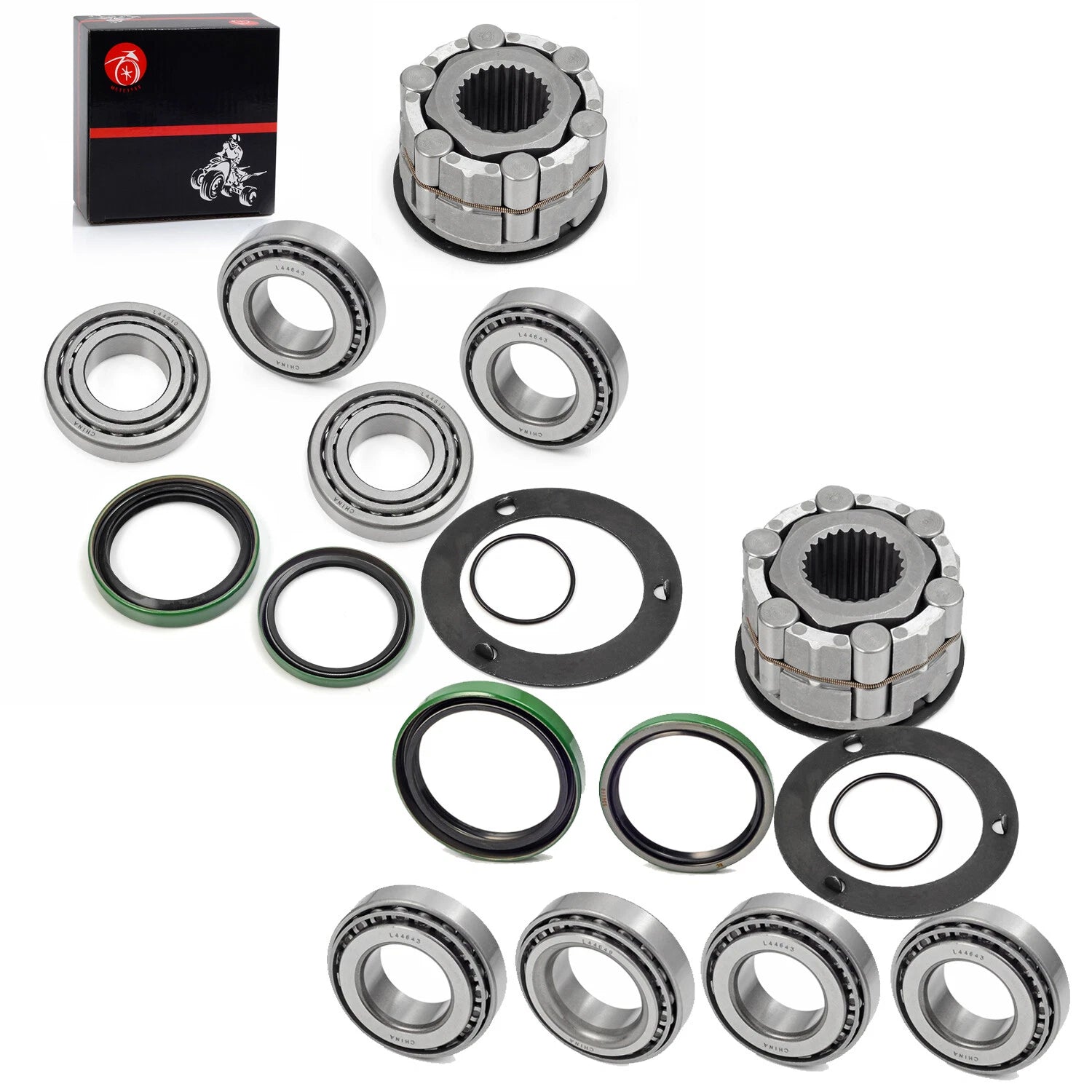 Set of 2 Front Wheel Hub Clutch Strut Bearing Seal for Polaris Sportsman 400 335 500
