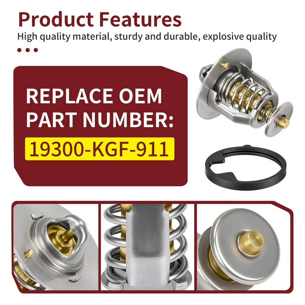 Thermostat + Gasket for Honda Forza NSS300 Rebel 300 CMX300 CB300F (2014–2023) 19300-KGF-911