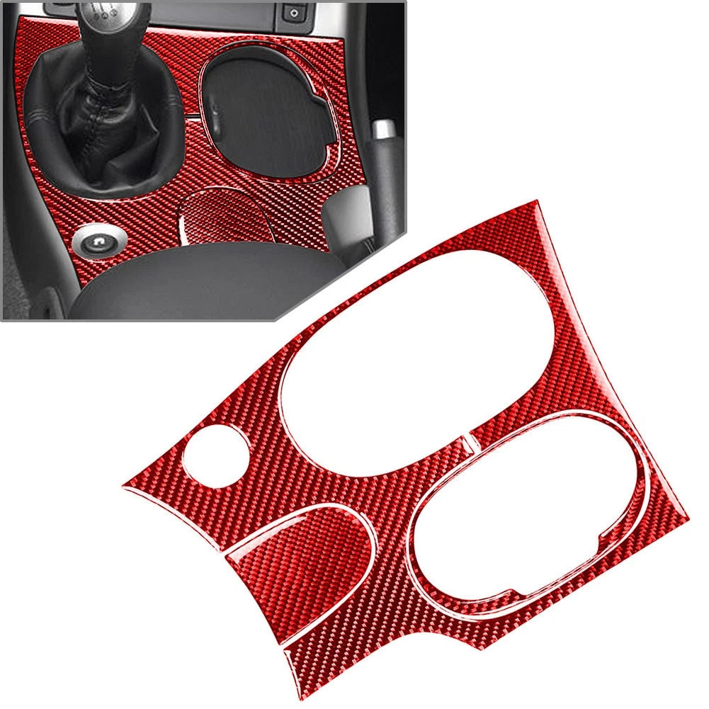 Center Console Gear Shift Panel Trim for Chevrolet Corvette C6 (2005–2013) Red