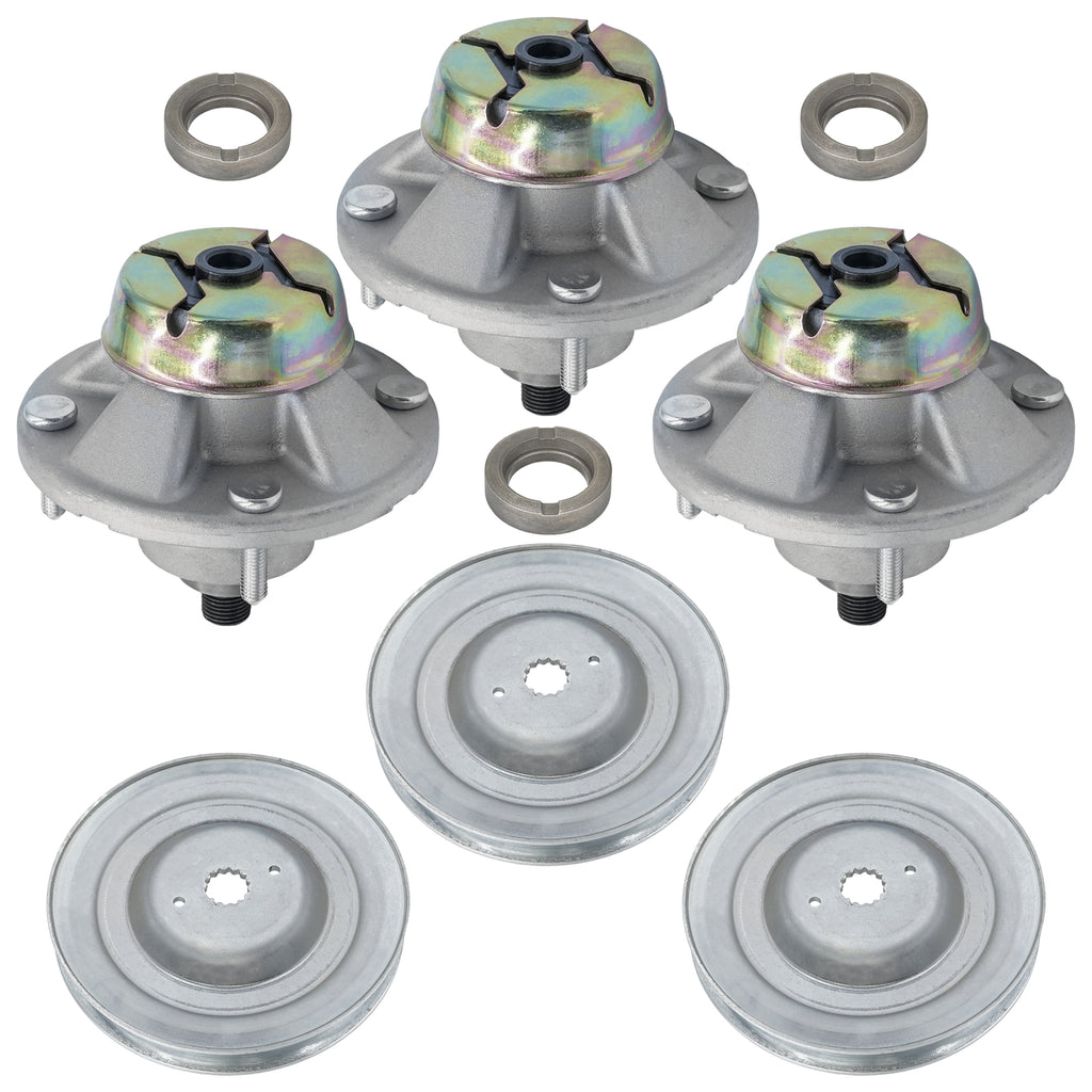 Spindle Assembly with Pulley for John Deere LT133 LT155 LT160 (1998–2006)