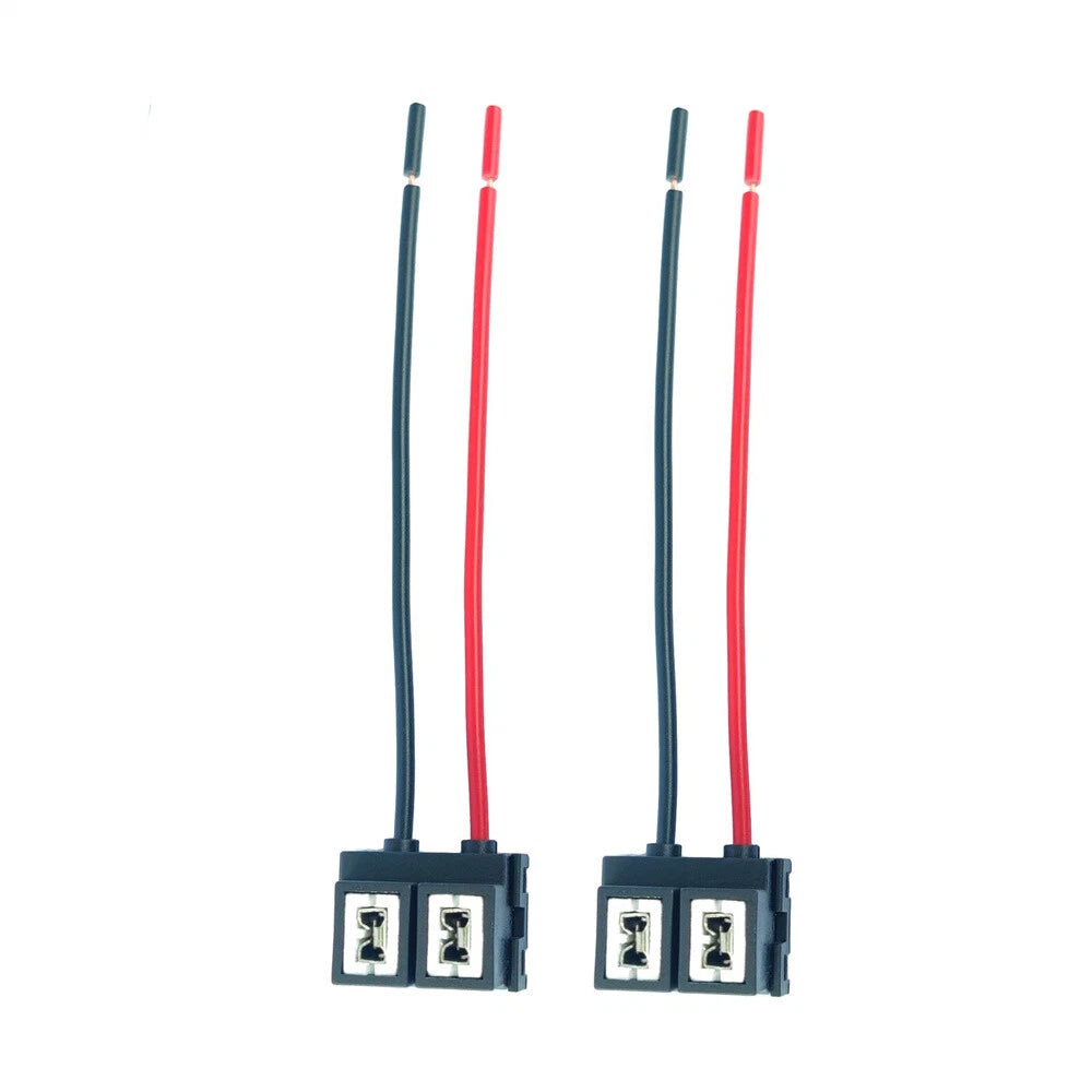2Pcs H7 Headlight Lamp Bulb Socket Plug Wire Pigtail Two Harness